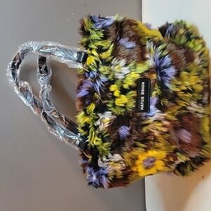 Multicolor Faux Fur Tote Bag